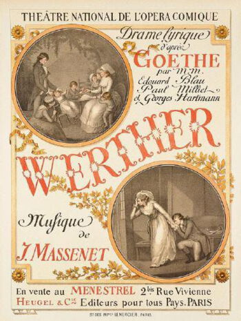 Eugène Grasset: Poster der französischen Erstaufführung 1893 von Massenets Werther